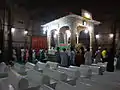 Devotees inside the shrine