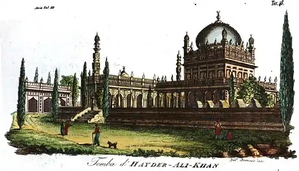 Tomb of Hayder Ali, by Dottor Giulio Ferrario (1824)