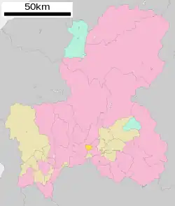 Location of Tomika in Gifu Prefecture