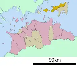 Location of Tonoshō (■) in Kagawa Prefecture