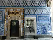 Iznik tile decoration at Topkapı Palace in Istanbul (16th century, Ottoman period)