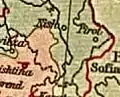 Ethnic composition of Toplica/Morava regions with post-1878 borders by William R. Shepherd (1923)