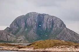 Torghatten Mountain taken from the MV Viking Sea