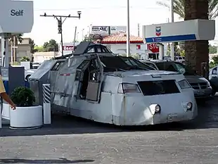 An armored Ford F-450 called a TIV that is used to intercept tornadoes.