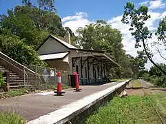 Looking towards station building