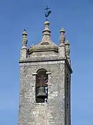 Closer look of the bell tower, one of few surviving original minaret in Portugal.