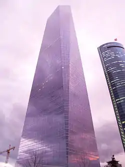 Torre de Cristal at twilight