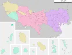 Location of Toshima in Tokyo Metropolis