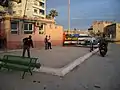 Men playing pétanque next to the Fort St. Louis in Toulon.