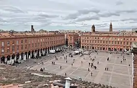 Place du Capitole, the main square of Toulouse (19th c.)