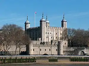 The Tower of London, seen from the River Thames