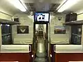 Toyama Chiho Railway car with ceiling-mounted TV