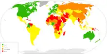 US State Department rankings of trafficking legislation