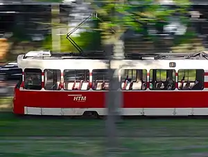 A tram in the Netherlands in 2018