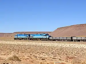 Train near Kolmanskop in 2019