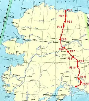 Image 19Map of the Trans-Alaska Pipeline (from History of Alaska)