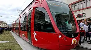 Car 1001 of the Tranvía de Cuenca during tests in July 2018