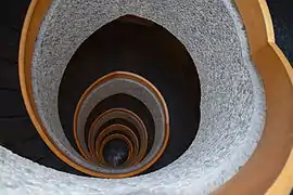 Stairs in the Y-block, shaped like a conch shell