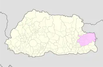 Location of Sagteng Gewog