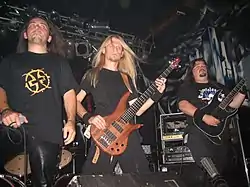 Trauma during a concert in 2006(From left: Robert Jarymowicz, Paul Krajnik, Chris Dino" Wojdas)