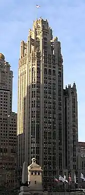 The Gothic Revival Tribune Tower in Chicago