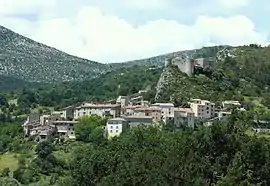 The village overlooked by the castle