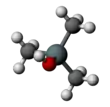 Ball and stick model of trimethylsilanol