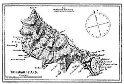 Map of Trinidad from the book, The Cruise of the Alerte