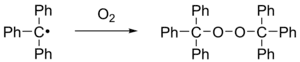 Triphenylmethyl radical oxidation