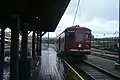 Trolley museum car 76 at the museum station