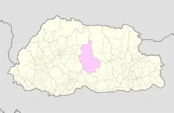 Location of Tangsibji Gewog