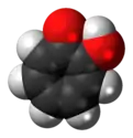 Space-filling model of tropolone