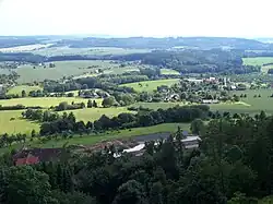 Troskovice seen from the Trosky Castle