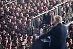 President Donald J. Trump delivers remarks to military service members at Marine Corps Air Station Miramar, Tuesday, March 13, 2018, in San Diego, California.