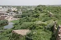 Modern settlement activity spreading in the area of the old city just below the citadel