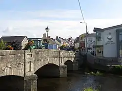 N81 crossing the River Slaney in the centre of Tullow