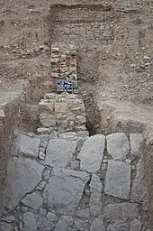 Iron Age ramparts in Tulul adh-Dhahab, sometimes identified with the Israelite city of Mahanaim mentioned in the Hebrew Bible.