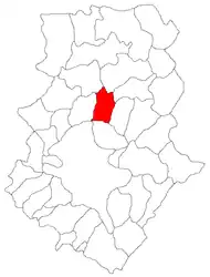 Location in Ilfov County