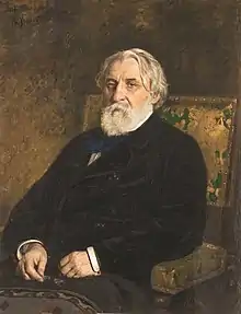 Turgenev, depicted by Ilya Repin (1874)