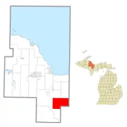 Location within Marquette County