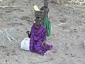 Woman in everyday turkana clothing.