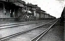 A Hv1) steam locomotive at Turku railway station in the 1920s.