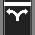 Turn left or right arrow