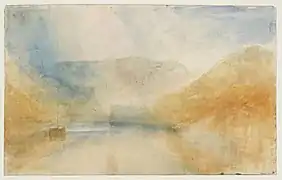 A J. M. W. Turner light effect, watercolour, 1828