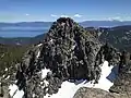 East (true) summit of Twin Peaks seen from the west peak