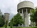 Twin water towers in Duisburg