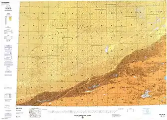 Map including Niya (labeled as Minfeng) (DMA, 1990)