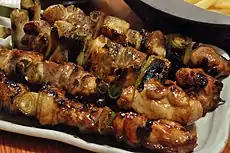 Chicken skewers (yakitori)