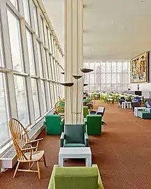 The Peacock Chair in the UN Building's Delegates' Lounge in New York