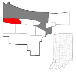 Location within the city of Gary